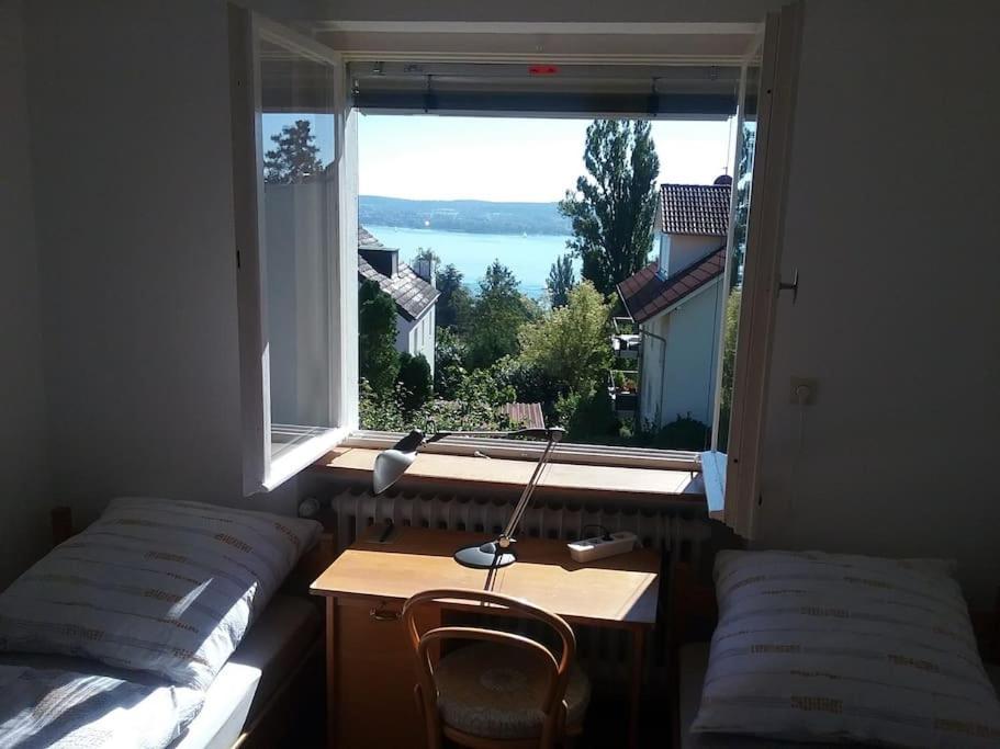 Erholung Mit Seesicht, Terrasse Und Garten 위버링겐 외부 사진